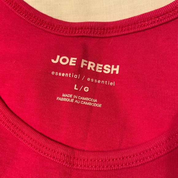 Joe Fresh Bright Pink Cotton Tank Top (Large) - Picture 2 of 7